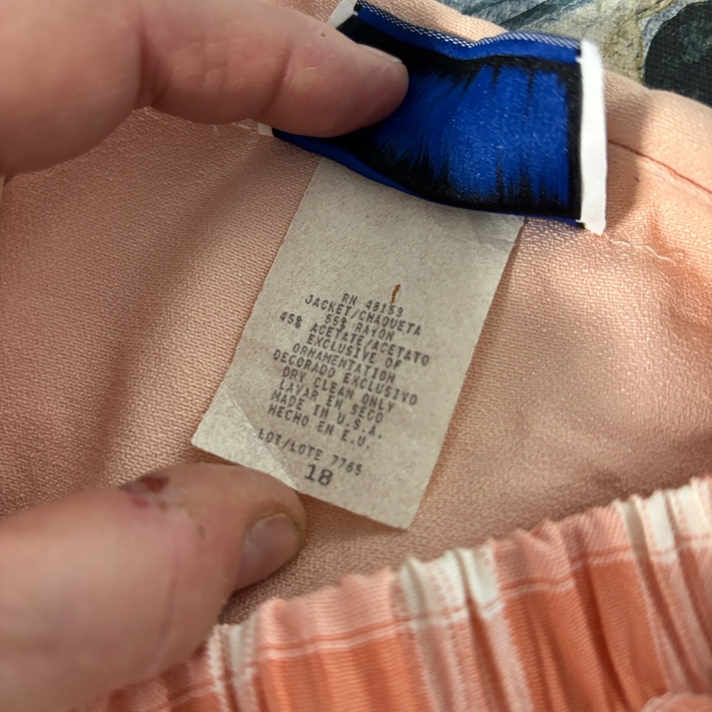 NWT Matthew & David Chic Peach Embroidered Blouse & Plaid Pleated Skirt Set 18 - Picture 13 of 16